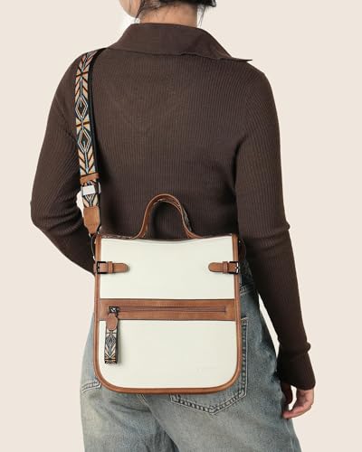 FADEON Crossbody Bags Purses for Women & Backpack Purse Brown Collection4