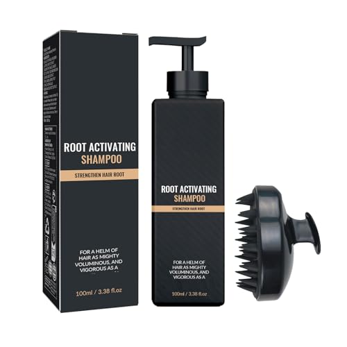 KOAHDE Man Root Activator Shampoo Root Activator Shampoo Roots Activators Shampoos for Men Hair Growth Shampo for Thinning Hair and Hair Loss Natural Herbal Essence Shampoos with Scalp Comb