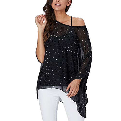 Image of Ckikiou Plus Size Batwing Flowy Semi Sheer Chiffon Blouse Tunic for Women Summer Floral Print Boho Beach Cover ups