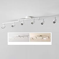 Vista 1 de Sturdy 6-Lights Kitchen Island Ceiling Spot Lighting Track Lighting Fixtures, 6 Way GU10 Socket Ceiling Spotlight, Flexibly Rotatable Light Head