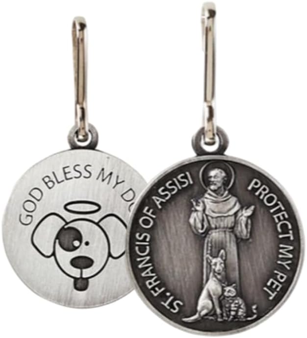 Westmon Works Saint Francis Medal for Dog Collar Pendant Bulk Set with Pet Prayer Cards, Pack of 5 - Image 3