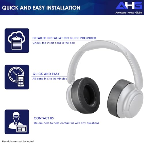 AHG Accessory House Global Replacement Cooling Gel Sound core Q35 Pads q35 Ear Cushions Compatible with Anker Soundcore Life q30 Q35 Headphones (Black). Cooling Gel | High-Density Foam | Extra Thick miniatura 6