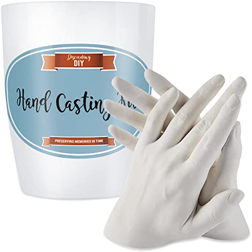 Greener Mindset Hand Casting Kit - DIY Gift for Couples,Wedding, Anniversary, Family & Kids - Plaster Hand Mold Kit w Gloves, Paints & Tools