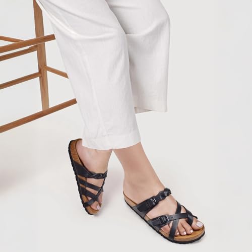 Image of AEROTHOTIC Recovery Slides for Women Cork Footbed Adjustable Straps Sandals