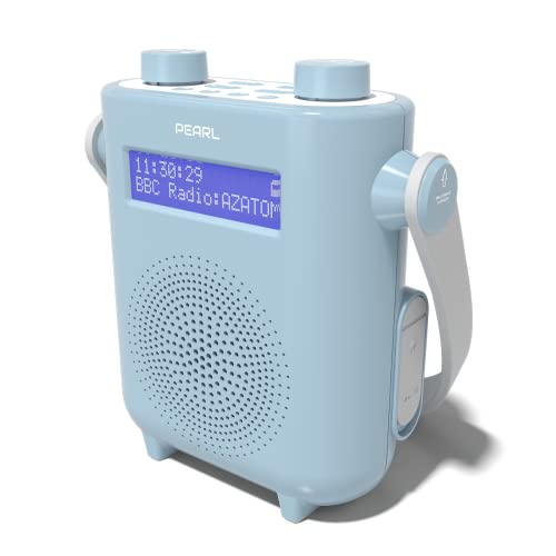 AZATOM Pearl Blue Waterproof DAB/DAB+ Shower Radio