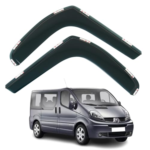 AirFlux Lot de 2 déflecteurs d'air compatibles avec Renault Trafic, Nissan Primastar, Opel Vivaro A 2003 2004 2005 2006 2007 2008 2009 2010 2011 2012 2013...