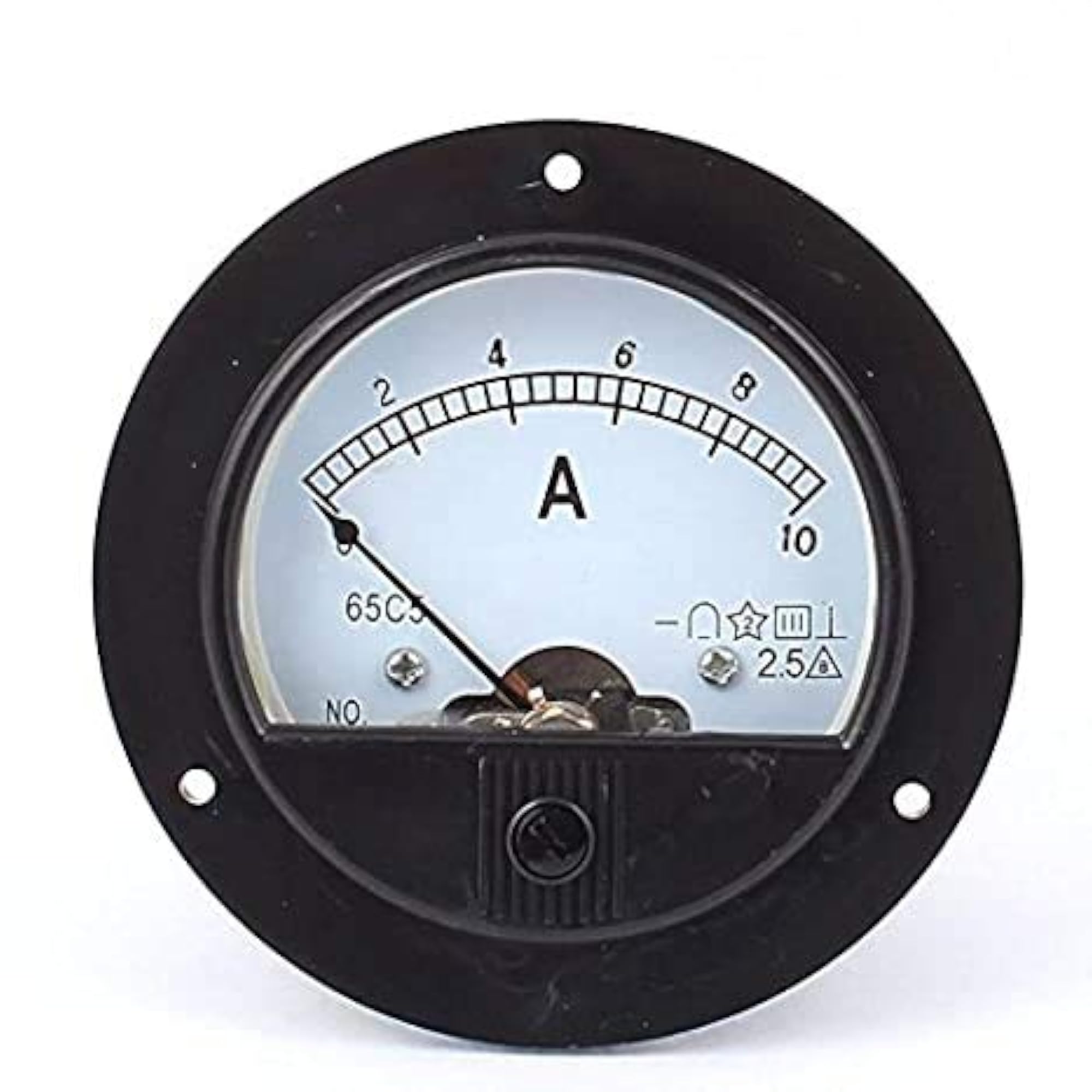 Optical Zero Setting Round shape Dial Panel Analog Ampere Meter