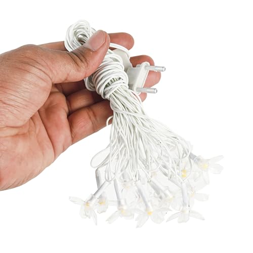Image of Lexton 2 Meter 16 LED Silicon Flower Fairy String Festival Lights Indoor Outdoor Home Decoration Series for Diwali, Christmas, Wedding, Party, Home - (Warm White Pack of 1)