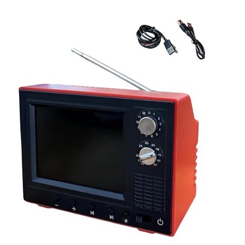 TV juguete con pantalla 720p de alta resolución y lector USB para decoración retro