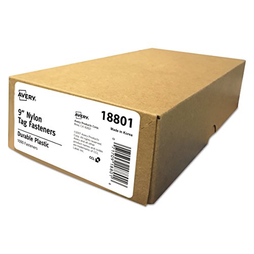 Avery 18801 Nylon Tag Fasteners, Weatherproof, 9