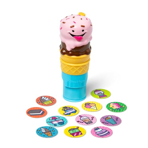 Image of Melissa & Doug Sticker Wow! Ice Cream Bundle: 24-Page Activity Book, Refillable Sticker Stamper, Mini Pad, 500 Stickers, Arts and Crafts for Kids Ages 3+