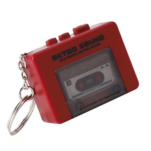 Ldabrye - Ldabrye Miniatur Retro Bandrekorder Keychains Creative Cassettes Player Keychains Mit 3 Songs Und Aufnahmefunktion Für Rucksäcke Und Handtaschen Neuheit Geschenkschlüsselanschläge