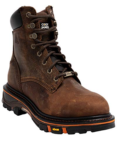 Cody James Men's 8" Decimator Work Boot Nano Composite Toe Brown 10.5 EE