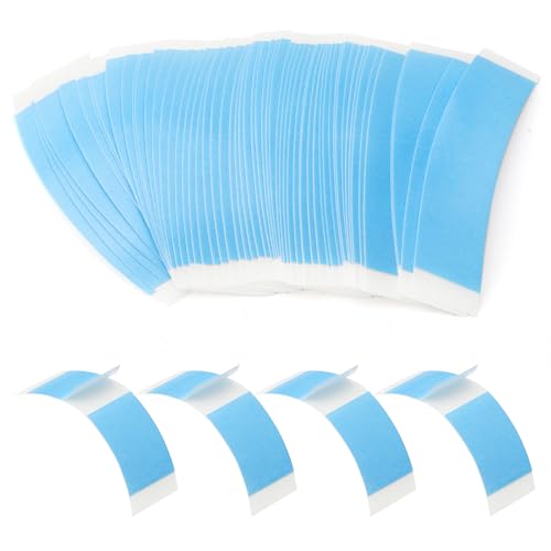 VOSSOT 60 cintas adhesivas de doble cara para pelucas, impermeables, extra fuertes, invisibles, para todo tipo de postizos (azul)