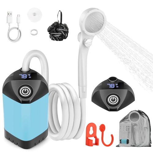 Ducha portátil para camping con batería de 7800 mAh miniatura 1