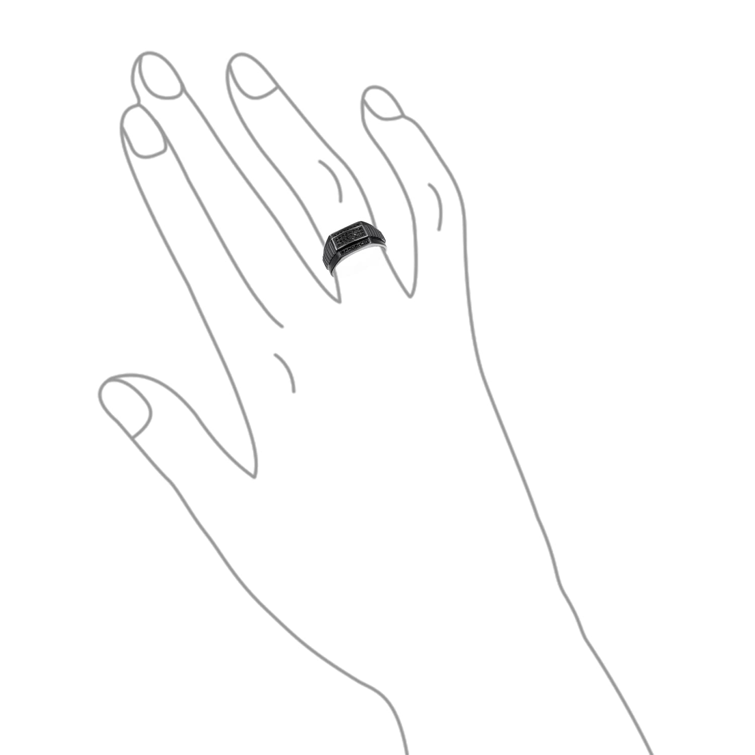 Personalizza Anello Solitario Unisex con Taglio Geometrico Triangolo Quadrato Princess AAA CZ per Donna Taglie Forti Uomo Fidanzamento Matrimonio Fascia Larga per Uomo in Argento Sterling 925