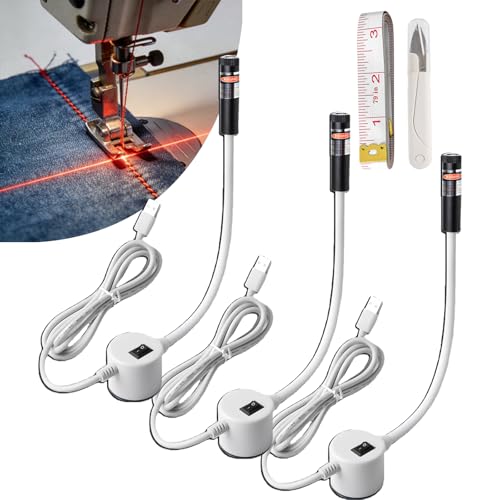 Magnetic Positioning Quilting Light for Sewing Machine, Sewing Light with Adjustable Dot/Straight Line/Crosshair, LED for Sewing