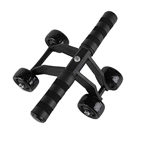 Rolo abdominal, roda abdominal de quatro rodas estilo sapo, rolo esportivo abdominal, com joelheiras