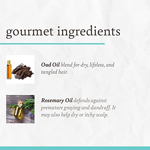 Camille Rose Oud Rich Infusion Hair Oil, For Dry Lifeless Tangled Hair, Detangles Smooths & Hydrates 4 Fl Oz #TOP2