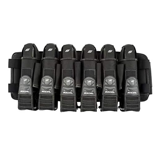 Social Paintball Grit Pod Pack Harness, Stealth Black, 6+9 Pod Holders