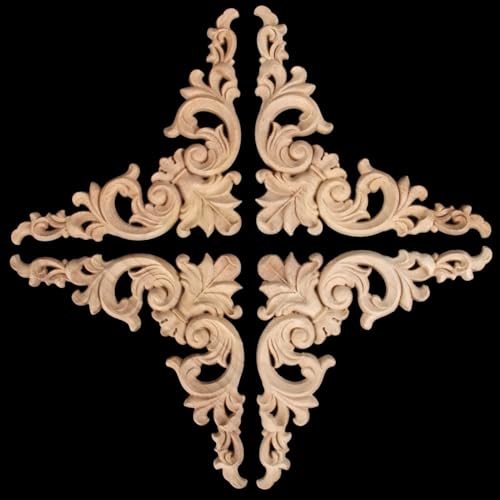 Esquinas talladas de madera para decorar espejos y puertas de paso en casa 6