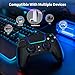 JORREP Wireless Controller for PS5/Pro/Steam Deck/PC/MAC/iOS, Gaming Controller with RGB Lighting/Dual Vibration/Turbo/Motion Sensor/Programmable/Headset Connection/1500 mAh Battery (Black 2)