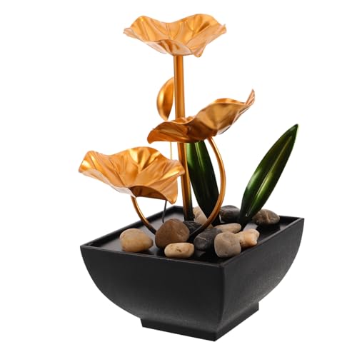 Cabilock Fuente de Agua Zen de Interior para Escritorio Fuente de Mesa Pequeña con Efecto Relajante y Sonido Calmante Decoración de Cascada para Hogar Oficina y Dormitorio
