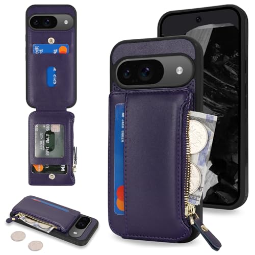 Image of Cavor for Google Pixel 9 /9 Pro Case Wallet with Card Holder, Purple