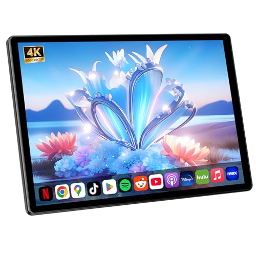13" Android 13 Car TV for Back Seat, Headrest Monitor for Car Portable Touchscreen Rear Seat Entertainment System, Support Phone Wireless Mirror Link, HDMI in/TF Card/USB/4K Video Playback (1*pc)