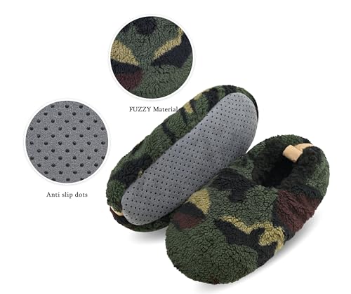 Image of DICUIRD Womens Cozy&Warm Soft Sole Slipper Socks with Grippers-Girls Teddy Fleece Indoor Slipper with Non-skid Bottoms