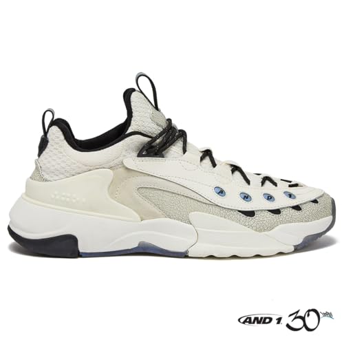 AND1 Marauder Men’s Basketball Shoes, Casual Low Top Basketball Sneakers, Sizes 7 to 15, Black, White, Red and Grey2