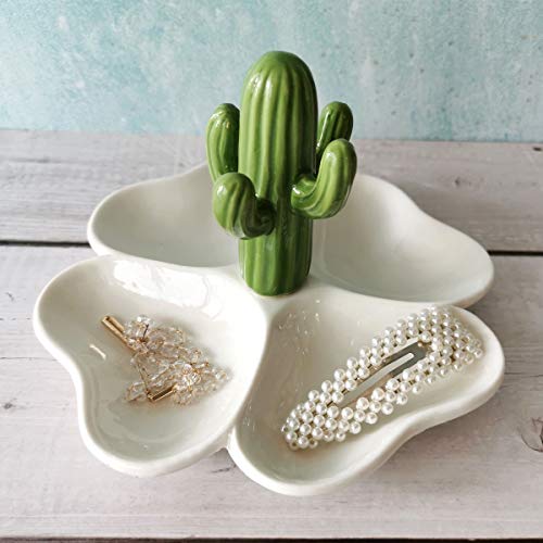 AUTOARK Cactus Ring Holder Four-Leaf Clover Jewelry Tray,Home Decor Accent,Wedding Birthday, AJ-802