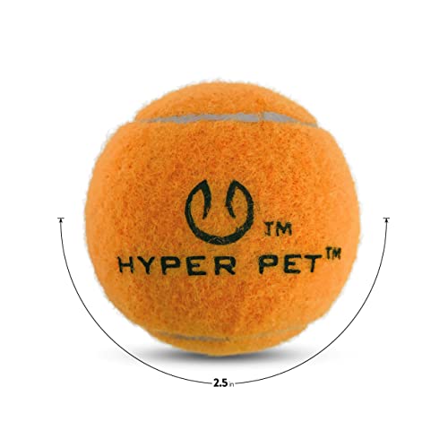Image of Hyper Pet Tennis Balls for Dogs (Safe Ball for Exercise and Training) Interactive Dog Toys work with Hyper Pet K9 Kannon K2 Dog Ball Launcher - 4 Pack 2.5 inch Orange