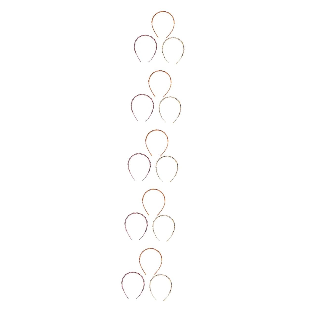 FRCOLOR 15 unidades cinta para el pelo diadema para hombres cintas deportivas para mujer gomas para el pelo mujeres cintas deportivas para el pelo ahuecar paquetes de pelo plástico pp