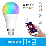 Intelligente Glühbirne, Vobot 7 Watt B22 Smart LED Birne Kompatibel mit Alexa und Google Home, Mit...