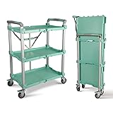 Olympia Tools 89-353 Pack N Roll Collapsible Service Cart, XL, 300LB Capacity, Teal