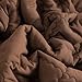 Down Alternative Toddler Comforter 39x47, Lightweight Warm Solid Color Baby Crib Quilted Blanket for Boys Girls, Coffee