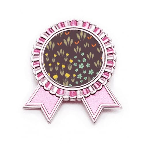 Broche fleur marron rose en métal de taille M pour accessoiriser une veste