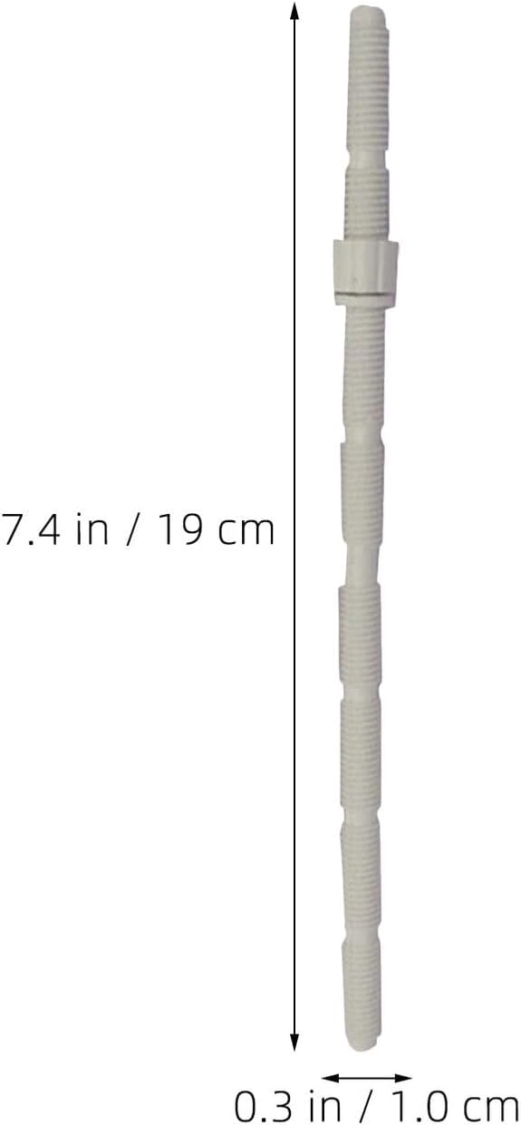 Gadpiparty 2pcs Dual Flush Toilet Push Button Rods Extended Solid Threaded Rods Replacement Toilet Tank Flushing Parts Compatible with Standard Fill Valve