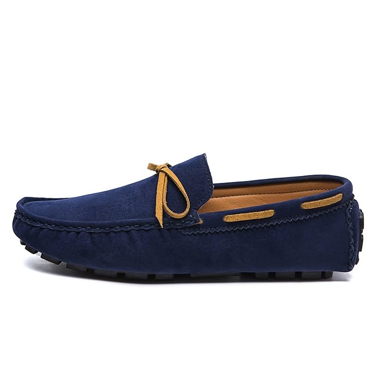 Men's Loafers Square Toe Vegan Leather Boat Driving Loafers Lightweight Anti-Slip Flat Heel Outdoor Casual Slip-ons2