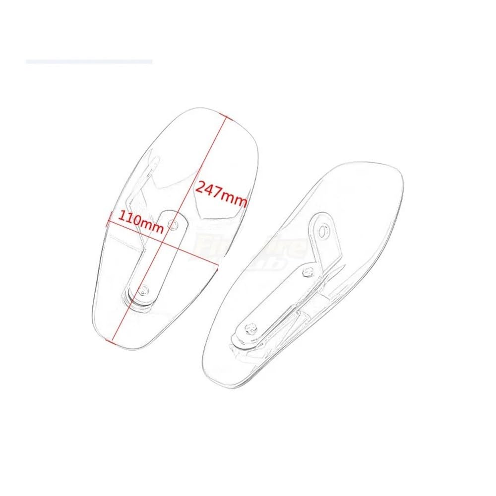 TONGUC Protections de Levier de Moto, Barre de poignée transparente pour moto, 1 paire, protège-mains, protection contre le froid, déflecteur de vent