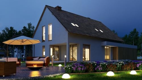 Grundig Żarówki solarne LED, z wtyczką uziemiającą, półkula, 5 sztuk, panel słoneczny, białe