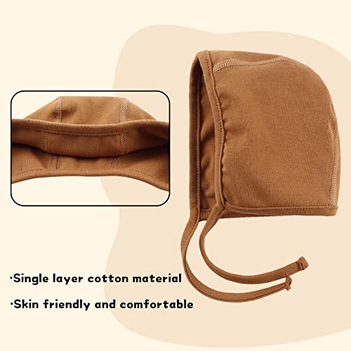 Bamery Newborn Baby Hat Hospital Bonnet 0-6 Months Soft Cotton Infant Girls Hat Set (Black+Coffee+Gray, 0-6 Months) #TOP3