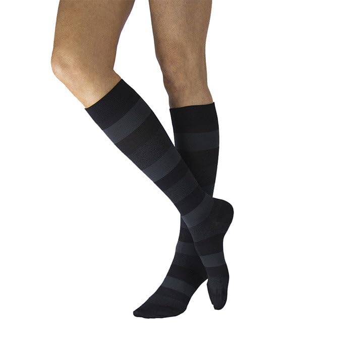 Image of SIGVARIS Women's Microfiber Patterns 143 Calf High Compression Socks 15-20mmHg