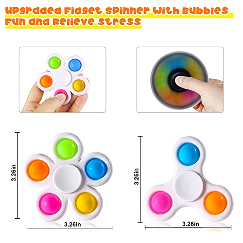Scione Fidget Spinner 4 Pack, Easter Basket Suffers For Kids Goodie Bag Fidget Pack Fidget Toys, Party Favor Kids Fidget Toys Pack Bulk, Classroom Prizes Party Favors Gifts #TOP2