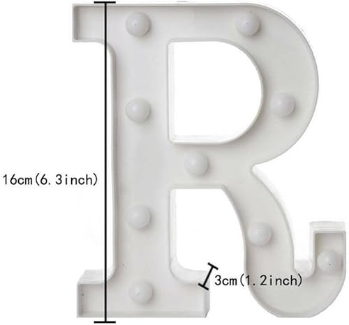 Miniatura 4 de anso Letras LED del alfabeto con números iluminados, letras de plástico blanco, decoración de pie de la A a la Z 0  9 (símbolo y )