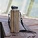 Yzaoxia Wooden Board Print Water Bottle Carrier Portable Water Bottle Bag with Adjustable Shoulder Strap Lightweight for Camping Running Travelling