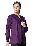 WonderWink Women's Wonderflex Constance Scrub Jacket, Eggplant, Large