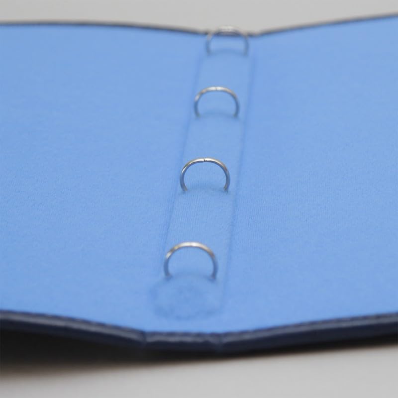 Raccoglitore ad anelli blu A4 con ricamo Marian