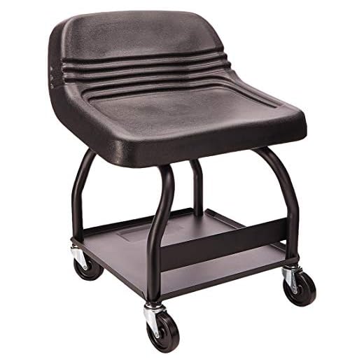 USA Made - Professional HD Mechanic's Seat (HRS) - by Whiteside Manufacturing , seat design may vary .